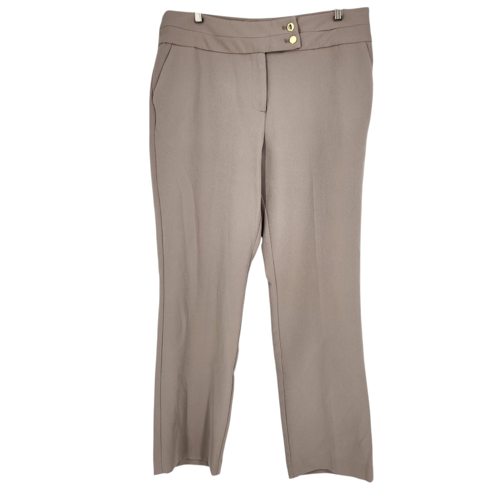 Sale Marc New York Stretch Straight Leg Trouser Office Work Pants Tan Size 14